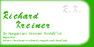 richard kreiner business card